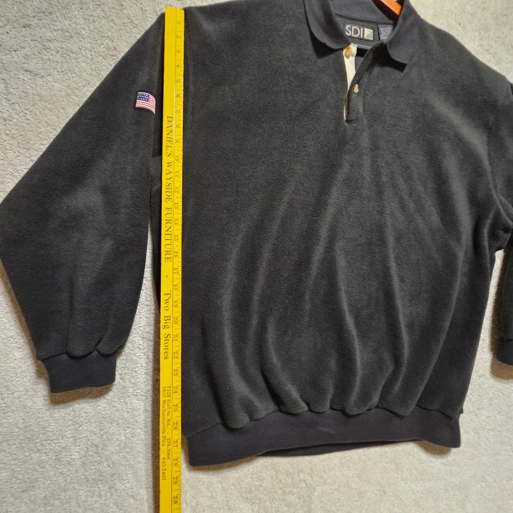 Vintage SDI Men's Fleece Long Sleeve Polo Shirt 2XL Speedway Club‎ Charlotte - Picture 9 of 9